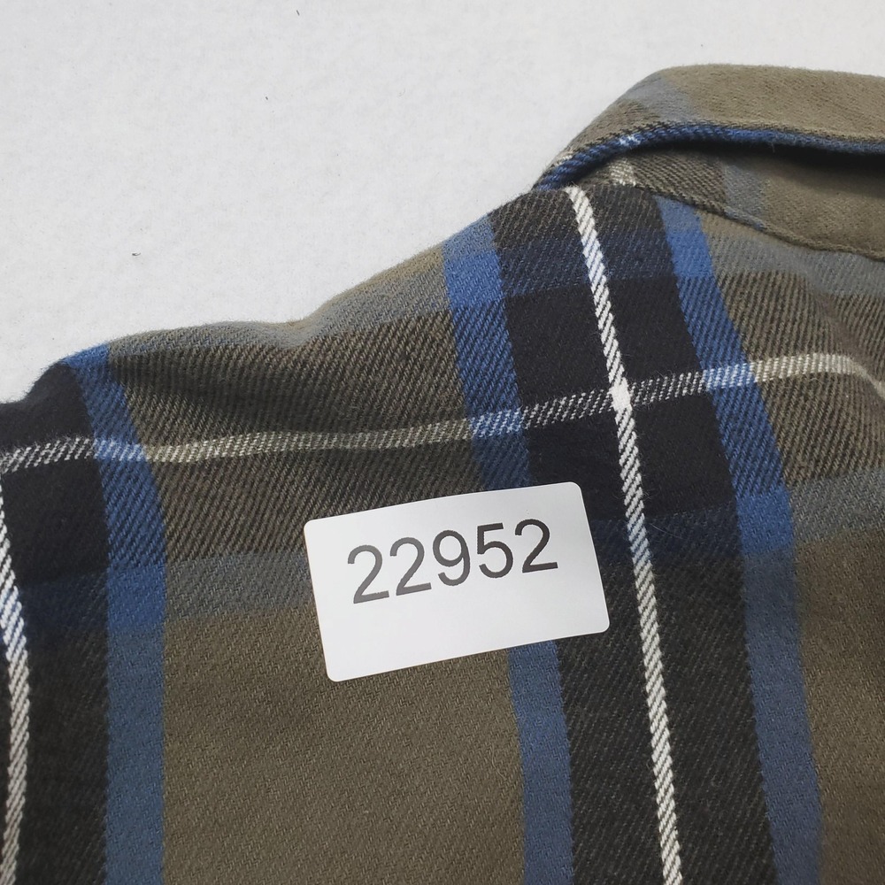 RVCA Shirt Jacket Mens Large Green Blue Plaid Lined Flannel Shacket Button Front - Picture 12 of 12